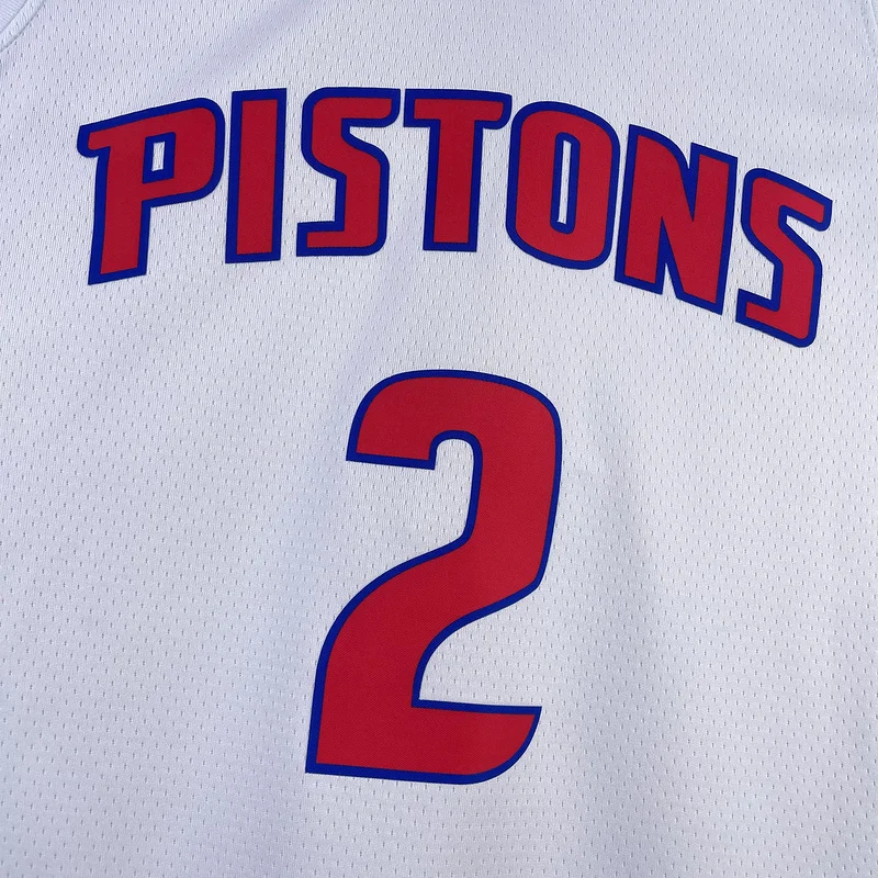 2023 Detroit Pistons Basketball Jersey White #2 CUNNINGHAM