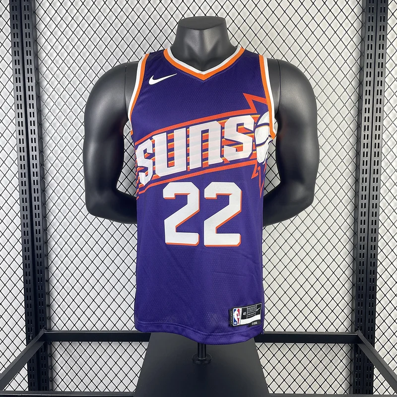 2024 Season NBA Phoenix Suns Basketball jersey Aawy Purple #22 AYTON