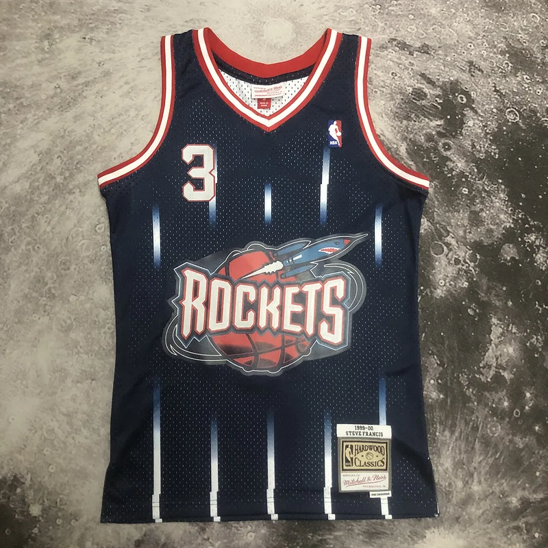 Mitchell Ness Hot Print Retro Houston Rockets Basketball Jersey 1999 2000 #3 FRANCIS