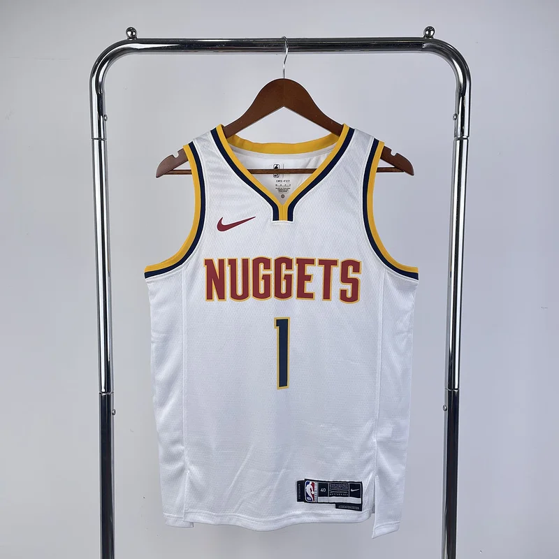 2023 Season NBA Denver Nuggets Basketball jersey White #1 PORTER JR