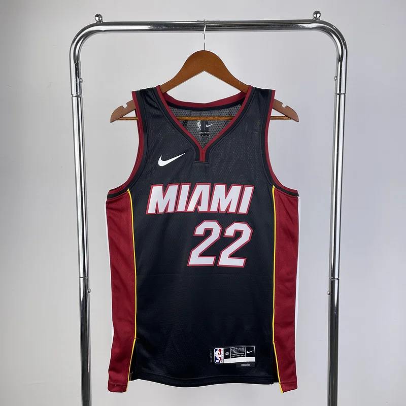 2023 Season NBA Miami Heat basketball jersey V-neck Black #22 BUTLER