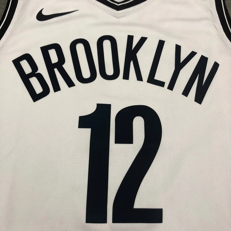 Brooklyn Nets Basketball jersey V-neck  White #12 HARRIS