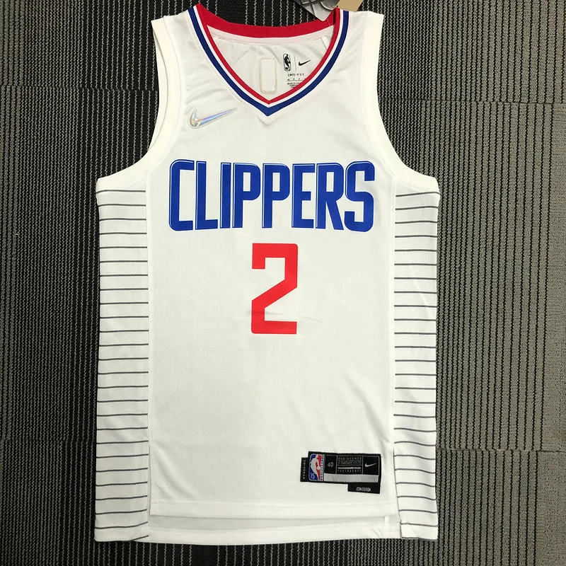 75th anniversary  NBA Los Angeles Clippers Basketball jersey   White  #2   LEONARD