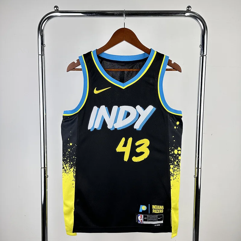 2024 Indiana Pacers Basketball Jersey city version #43 SIAKAM