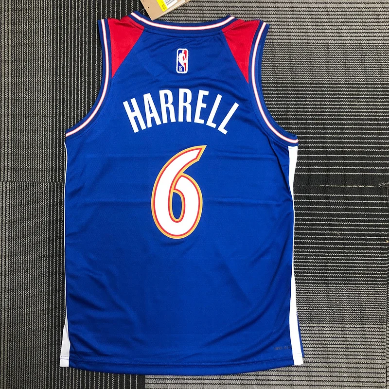 2022 Washington Wizards Basketball Jersey city version #6 HARRELL