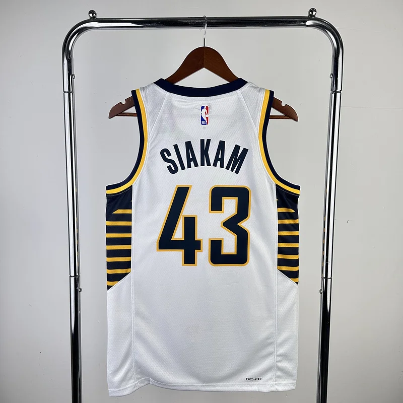 2023 Indiana Pacers Basketball Jersey Home White #43 SIAKAM