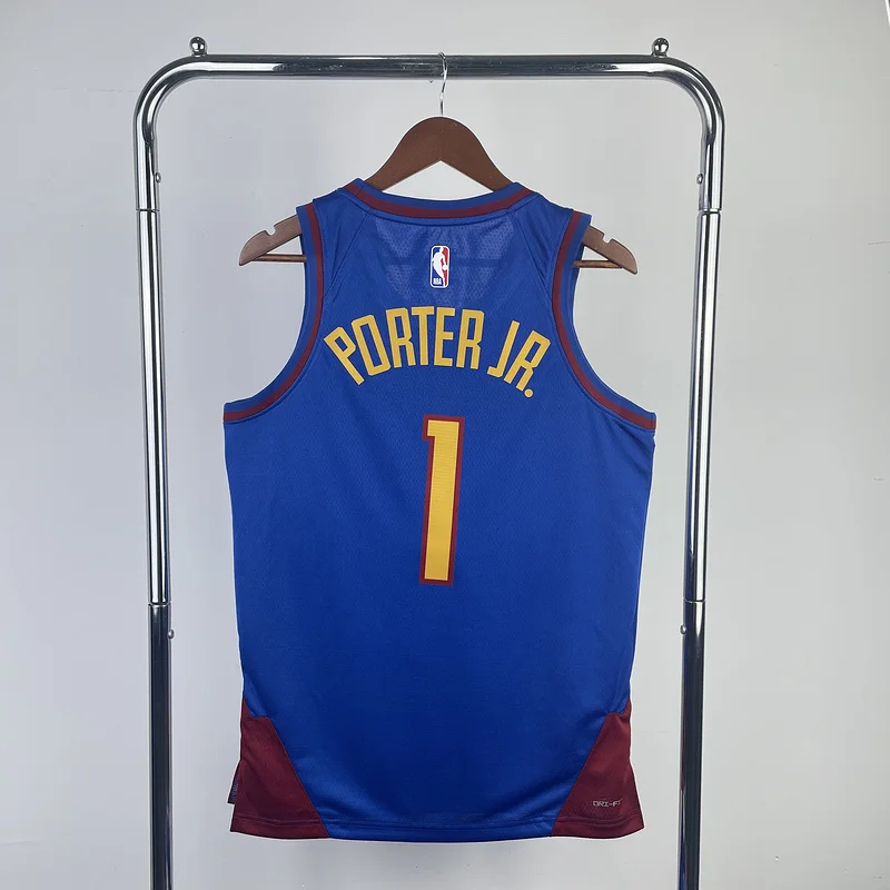 2023 Season NBA Denver Nuggets Basketball jersey trapeze limited #1 PORTER JR