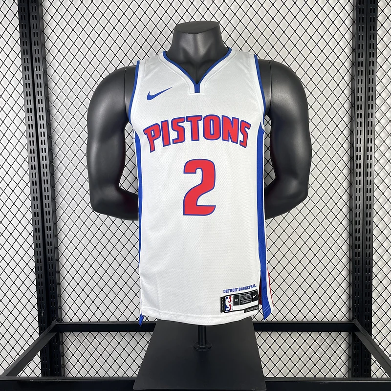 2023 Detroit Pistons Basketball Jersey White #2 CUNNINGHAM