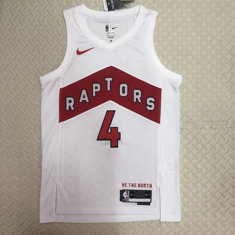 2023 NBA Toronto Raptors Basketball Jersey Home White #4 BARNES