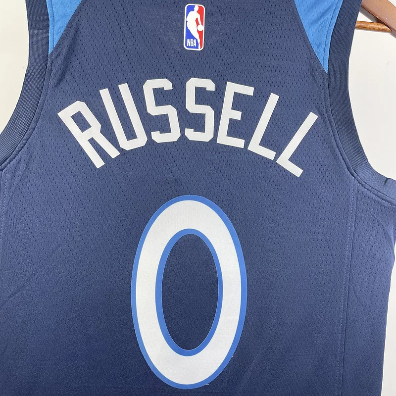 2023 Minnesota Timberwolves Basketball Jersey Aawy Blue #0 RUSSELL