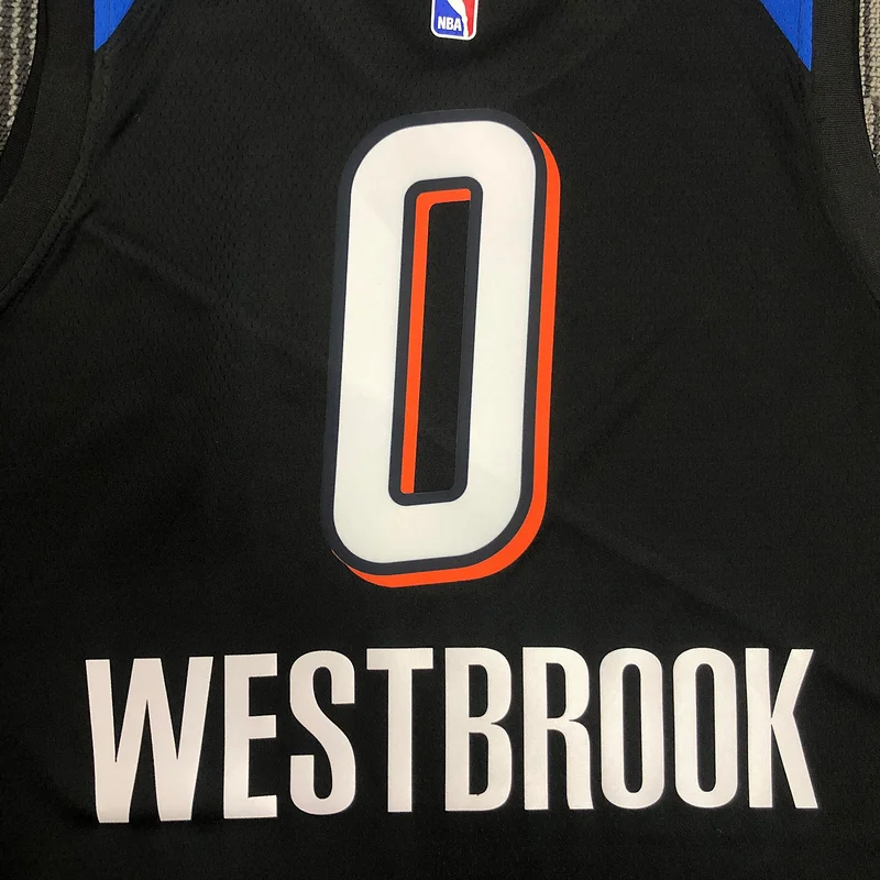 2021 NBA Oklahoma City Thunder Basketball Jersey city version #0 WESTBROOK