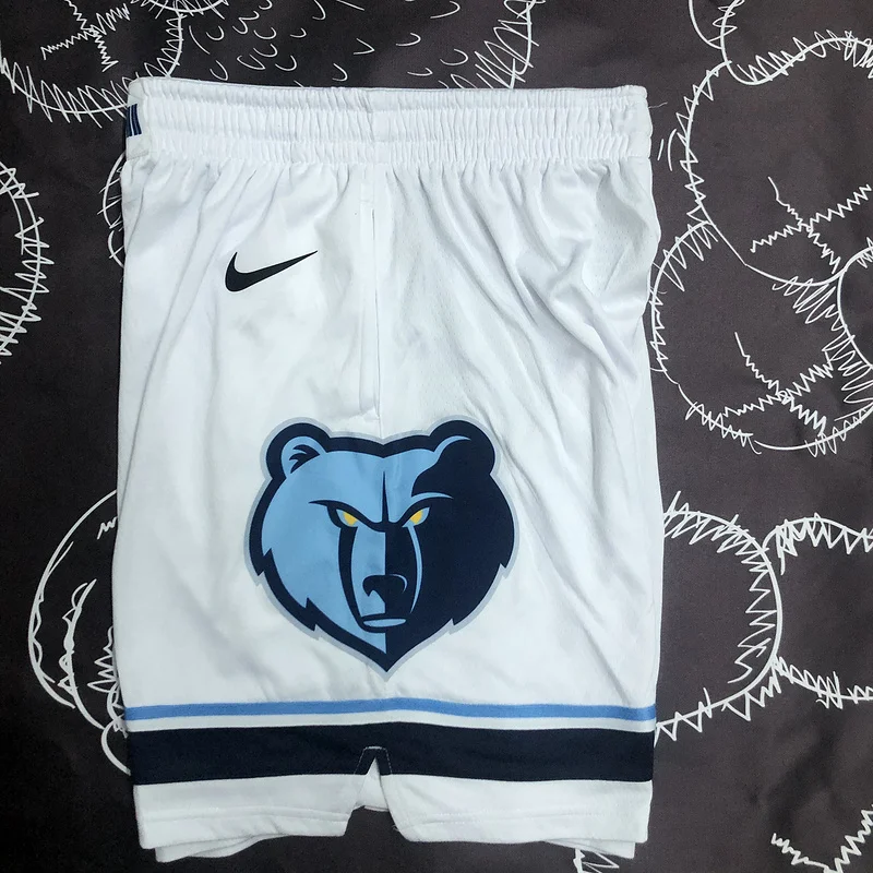 NBA Memphis Grizzlies Basketball White Shorts