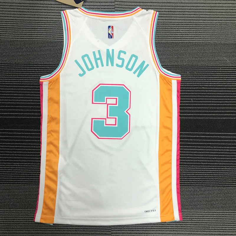 2022 San Antonio Spurs Basketball Jersey city version #3 JOHNSON