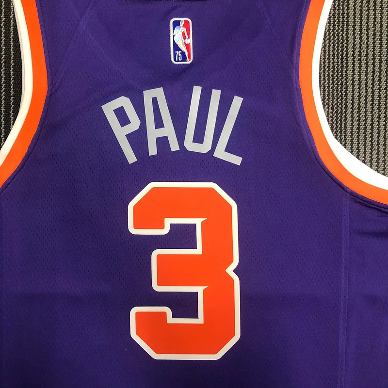 75th anniversary NBA Phoenix Suns Basketball jersey Purple #3 PAUL