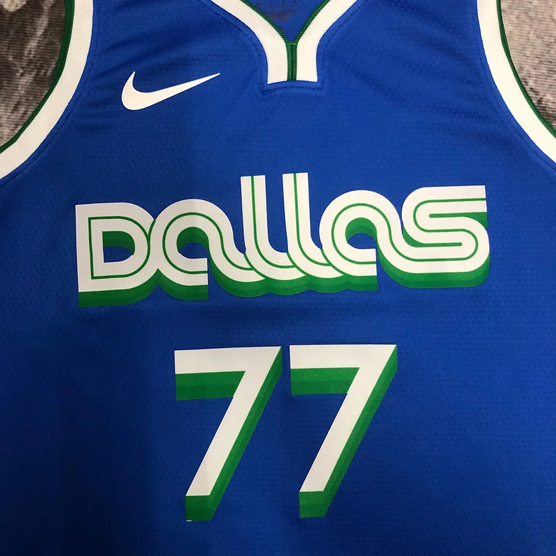 2023 Season NBA Dallas Mavericks basketball jersey city version #77 DONCIC