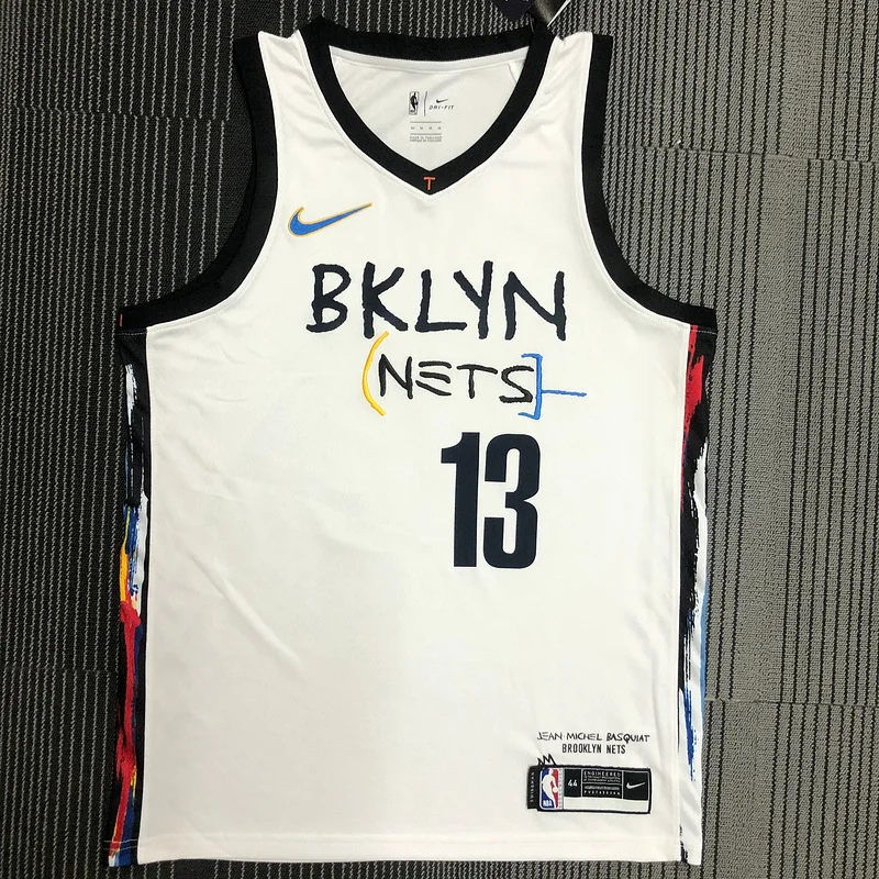 Brooklyn Nets Basketball jersey Graffiti White #13 HARDEN