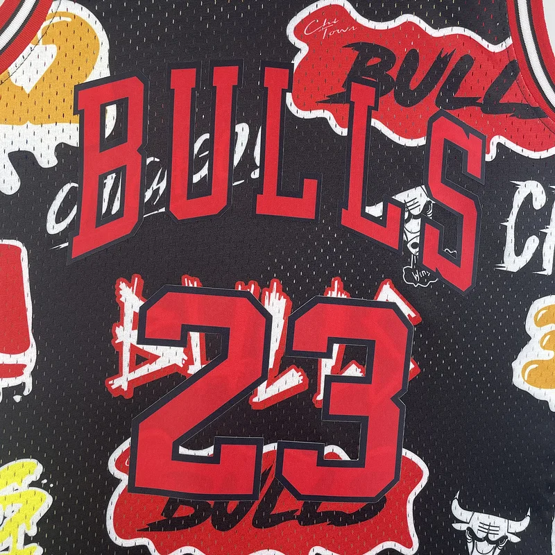 MN Hot Print Retro NBA Chicago Bulls Basketball jersey 1997 1998 Season #23 Jordan