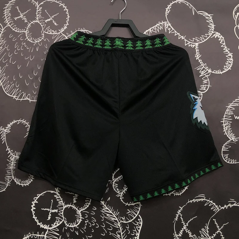 Minnesota Timberwolves Basketball Retro Black Shorts