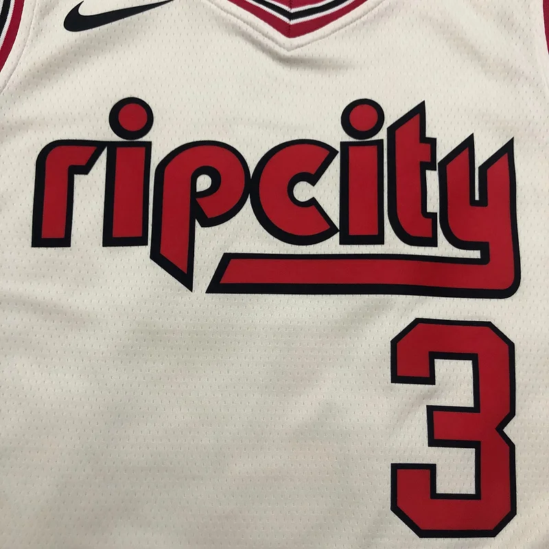 Portland Trail Blazers Basketball Jersey White #3 McCOLLUM