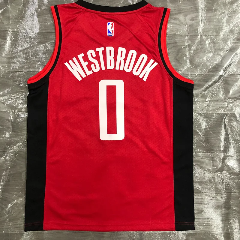 2021 Houston Rockets Basketball Jersey Red #0 WESTBROOK