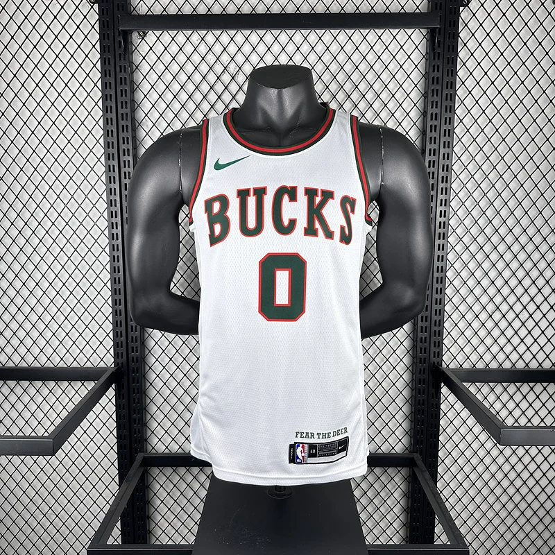 2018 Season NBA Milwaukee Bucks Basketball jersey Retro #0 LILLARD