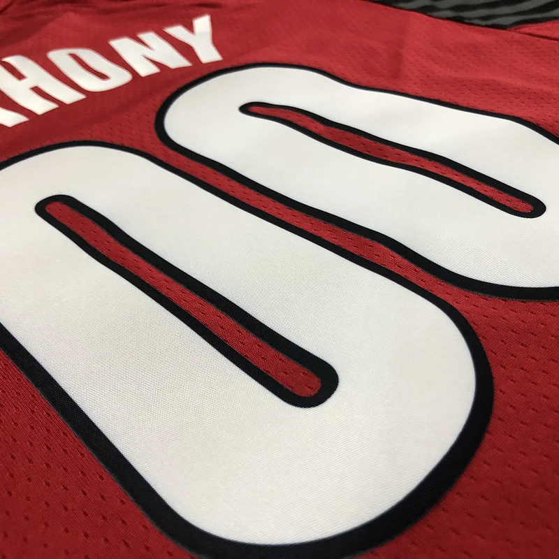 Portland Trail Blazers Basketball Jersey   Red   Jordan Style #00    ANTHONY