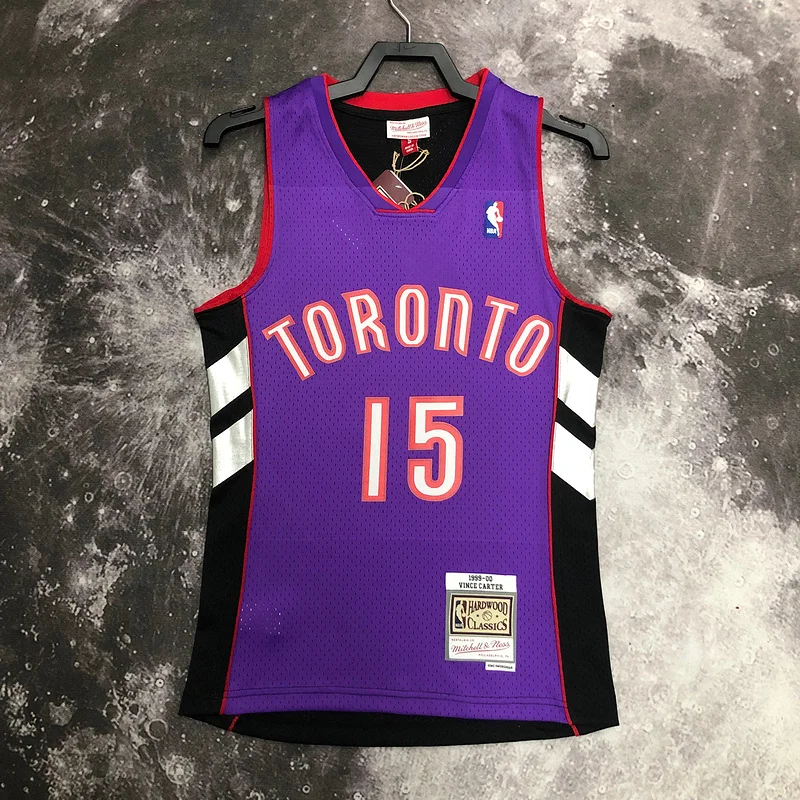 2000 Mitchell Ness Hot Print Retro NBA Toronto Raptors Basketball Jersey Black #15 CARTER