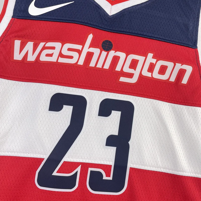 2023  Washington Wizards Basketball Jersey   Aawy   Red  #23    JORDAN