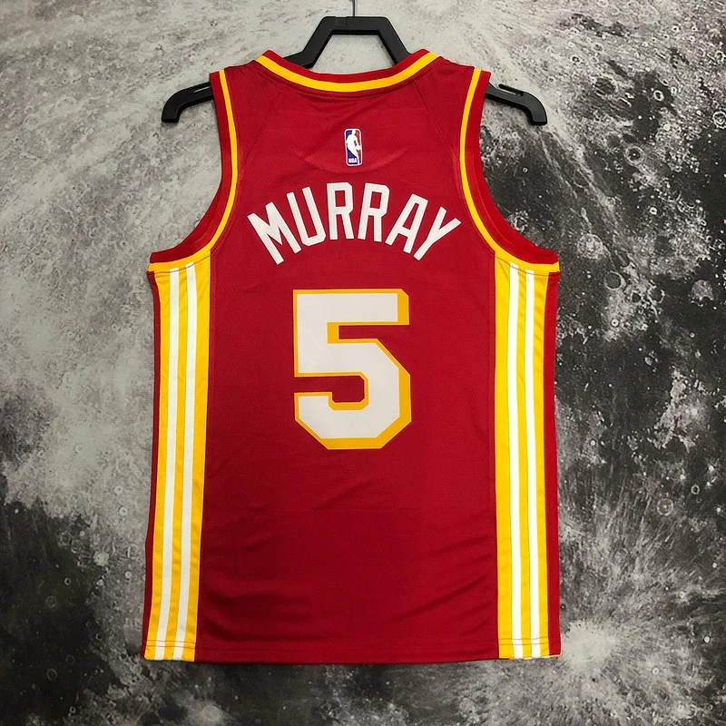 NBA Atlanta Hawks Basketball Jersey Red #5  MURRAY