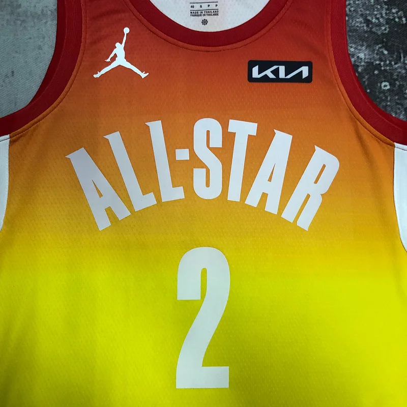 2023 All-Star NBA Oklahoma City Thunder Basketball Jersey yellow #2 GILGEOUS ALEXANDER