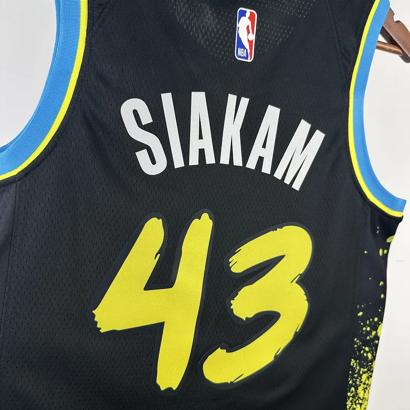 2024 Indiana Pacers Basketball Jersey city version #43 SIAKAM