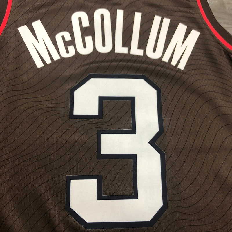 2021 Portland Trail Blazers Basketball Jersey city version brown #3 McCOLLUM