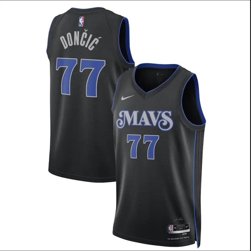 2024 Season NBA Dallas Mavericks basketball jersey city version #77 DONCIC