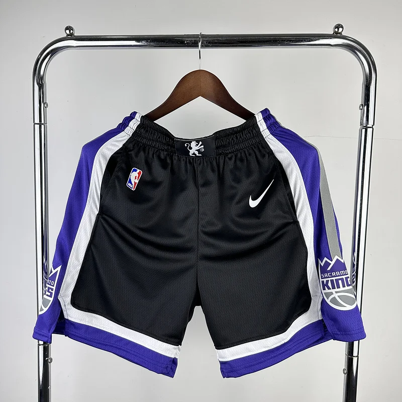 2024 Sacramento Kings Basketball Aawy Black Shorts