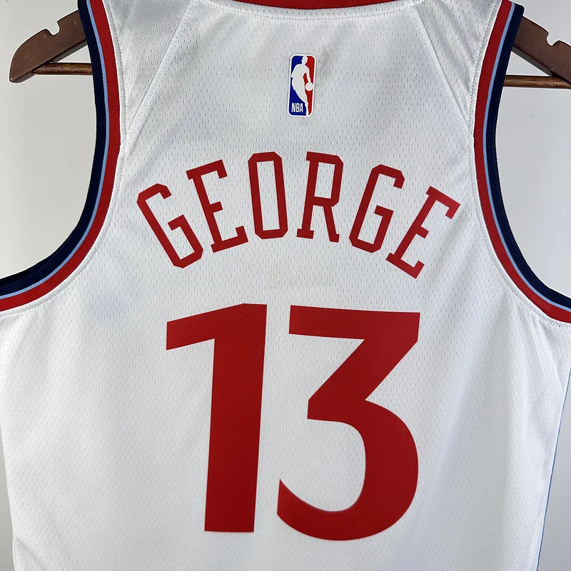 2025 Season  NBA Los Angeles Clippers Basketball jersey   Home   White  #13   GEORGE