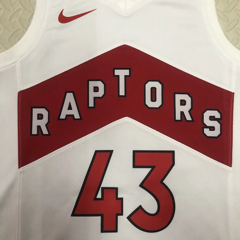 2023 NBA Toronto Raptors Basketball Jersey Home White #43 SIAKAM