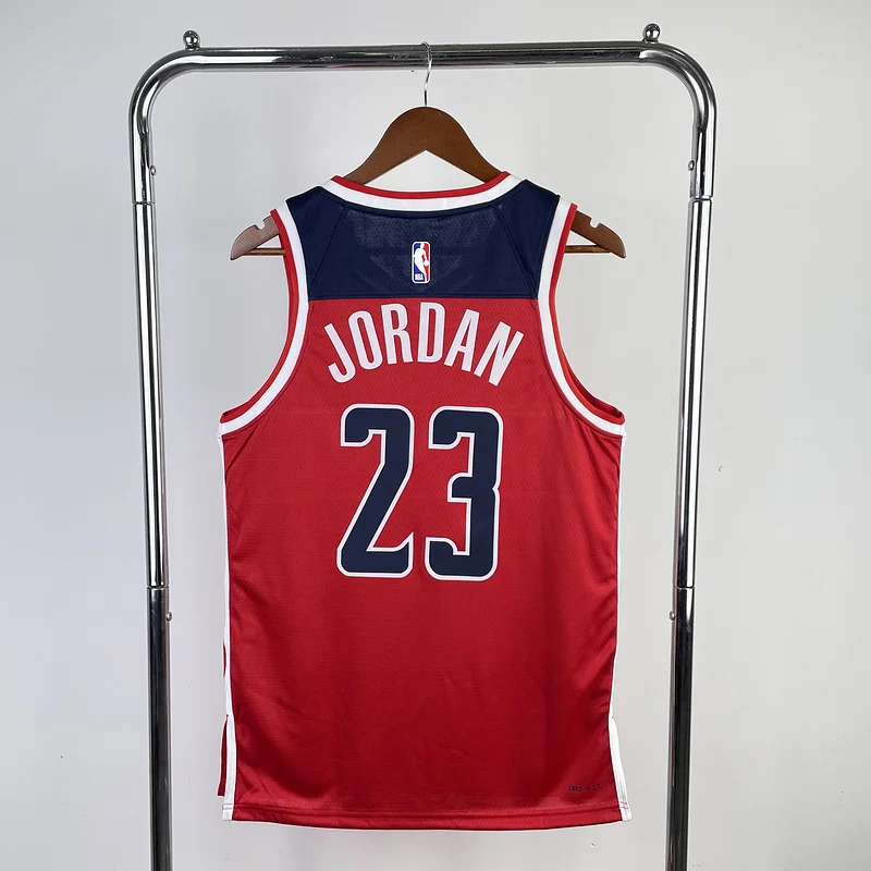 2023  Washington Wizards Basketball Jersey   Aawy   Red  #23    JORDAN