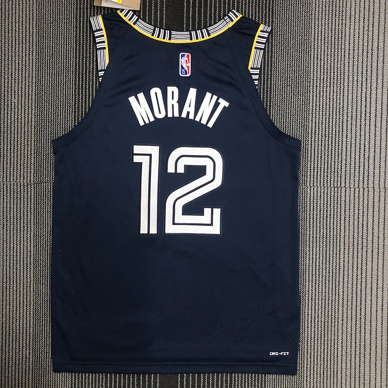 AU Player Version 2022 Season NBA Memphis Grizzlies Basketball Jersey city version #12 MORANT