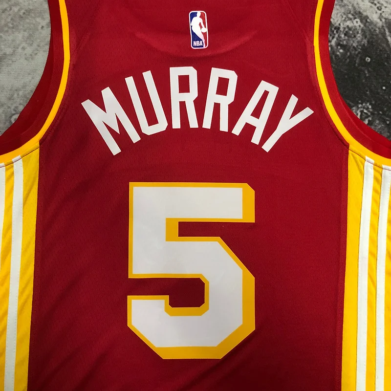 NBA Atlanta Hawks Basketball Jersey Red #5  MURRAY