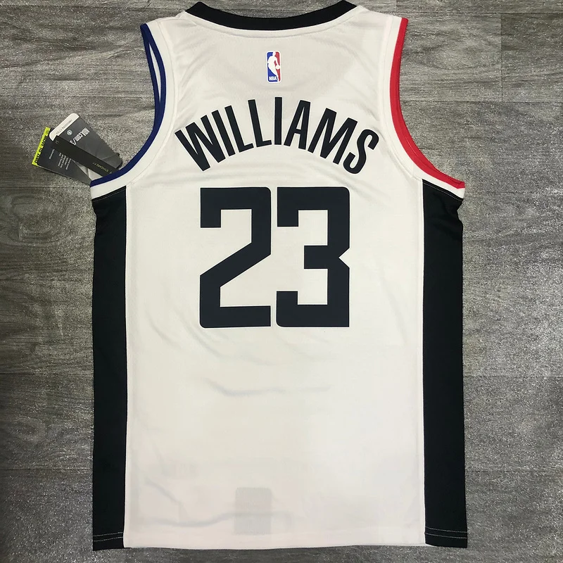 2020 Season NBA Los Angeles Clippers Basketball jersey  Latin  city version   White  #23  WILLIAMS