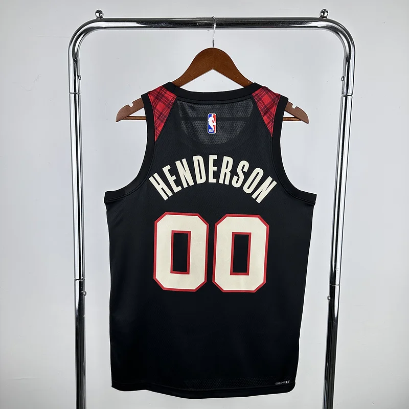 2024  Portland Trail Blazers Basketball Jersey   city version  #00   HENDERSON