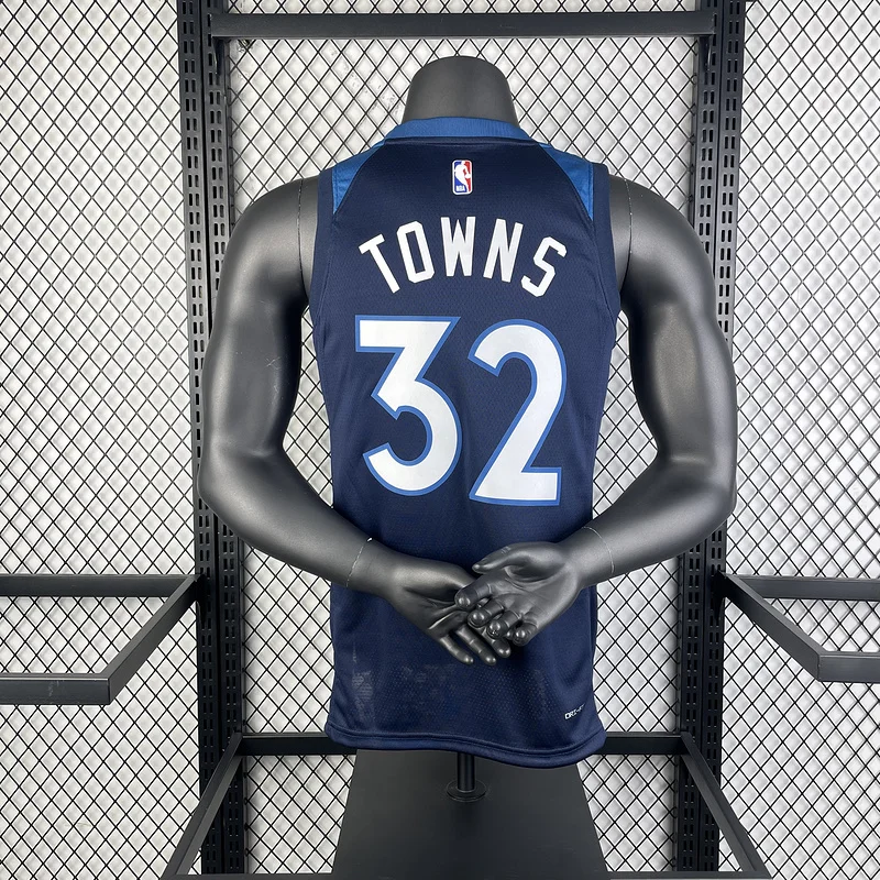 2023 Minnesota Timberwolves Basketball Jersey Aawy Blue #32 TOWNS