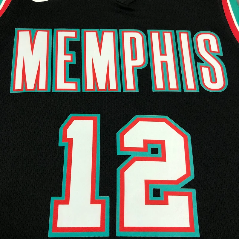 2021 Season NBA Memphis Grizzlies Basketball Jersey Retro Black #12 MORANT