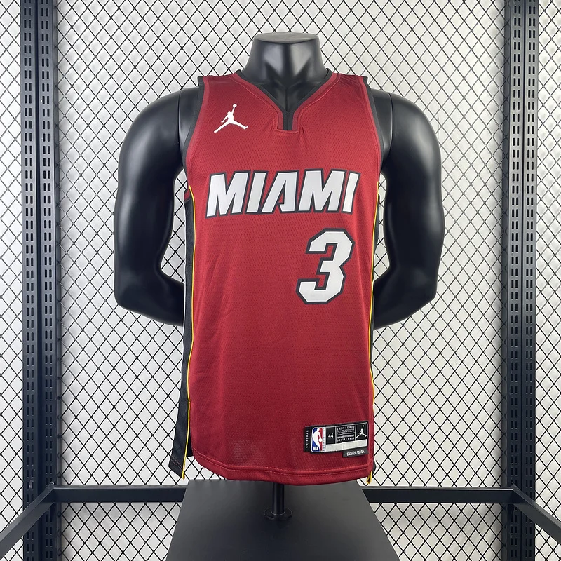 2023 Season NBA Miami Heat basketball jersey trapeze limited #3 WADE