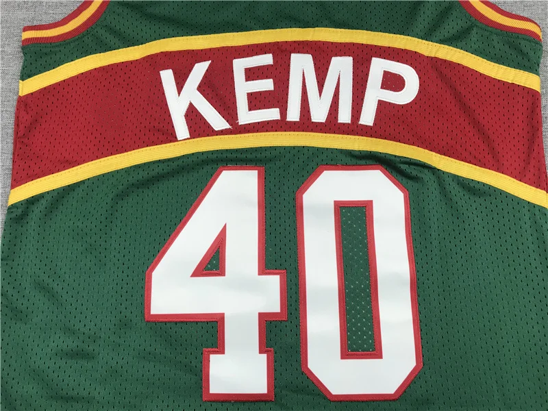 Mitchell Ness NBA Seattle SuperSonics Basketball jersey 40 Green red