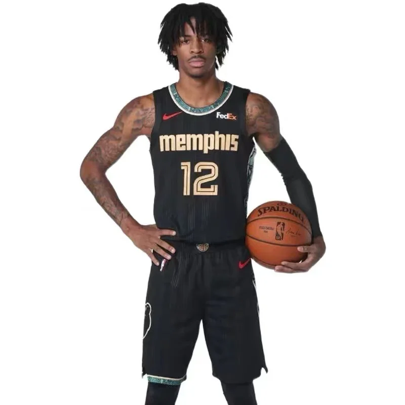 2021 Season NBA Memphis Grizzlies Basketball Jersey city version #12 MORANT