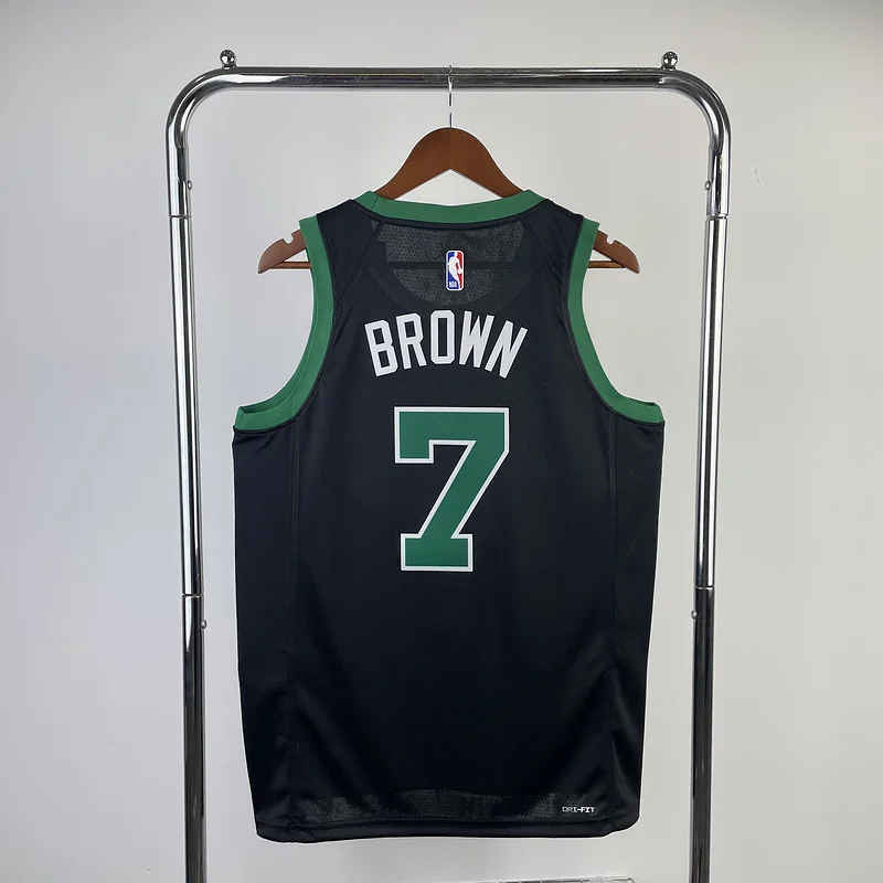 2023 Season NBA Boston Celtics Basketball Jersey trapeze limited #7 BROWN