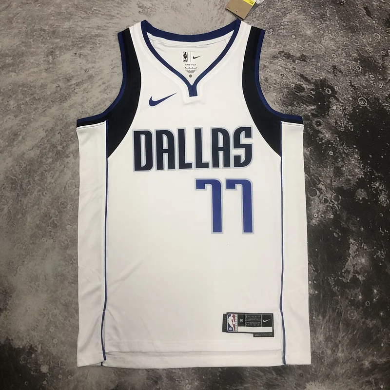 2023 Season NBA Dallas Mavericks basketball jersey White #77 DONCIC