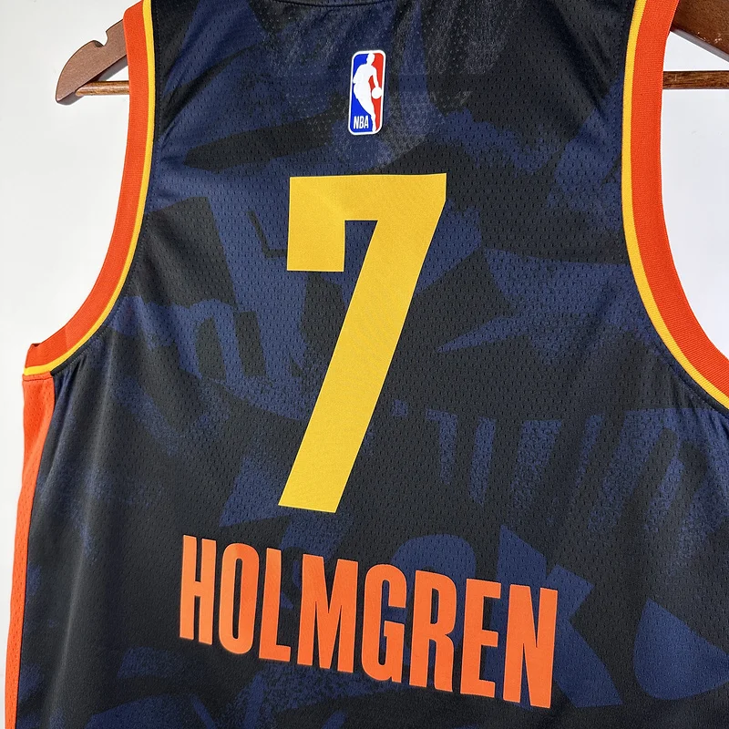 2024 NBA Oklahoma City Thunder Basketball Jersey city version #7 HOLMGREN