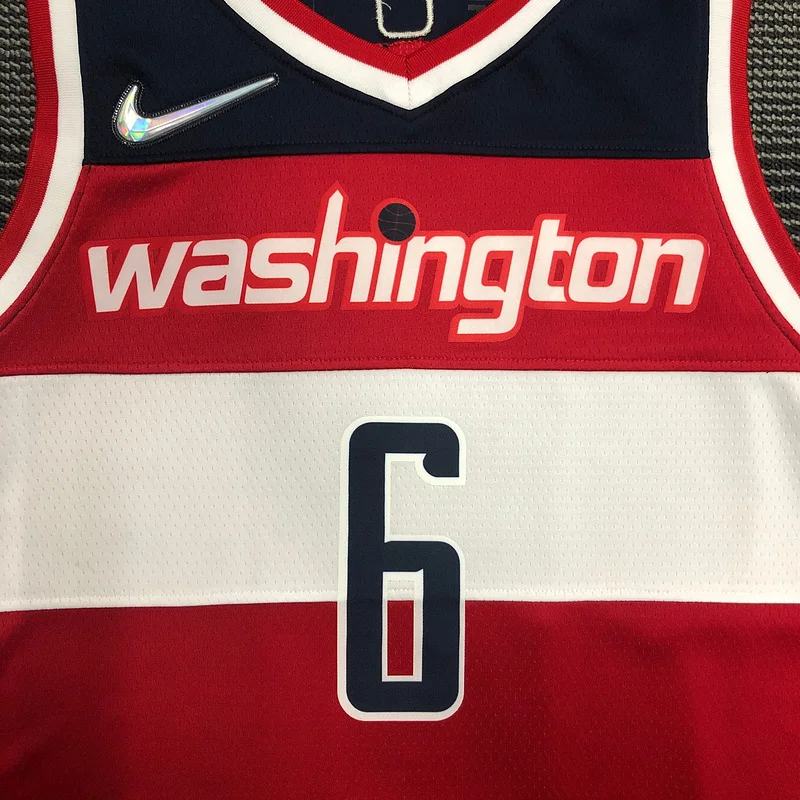 75th anniversary Washington Wizards Basketball Jersey Red #6 HARRELL